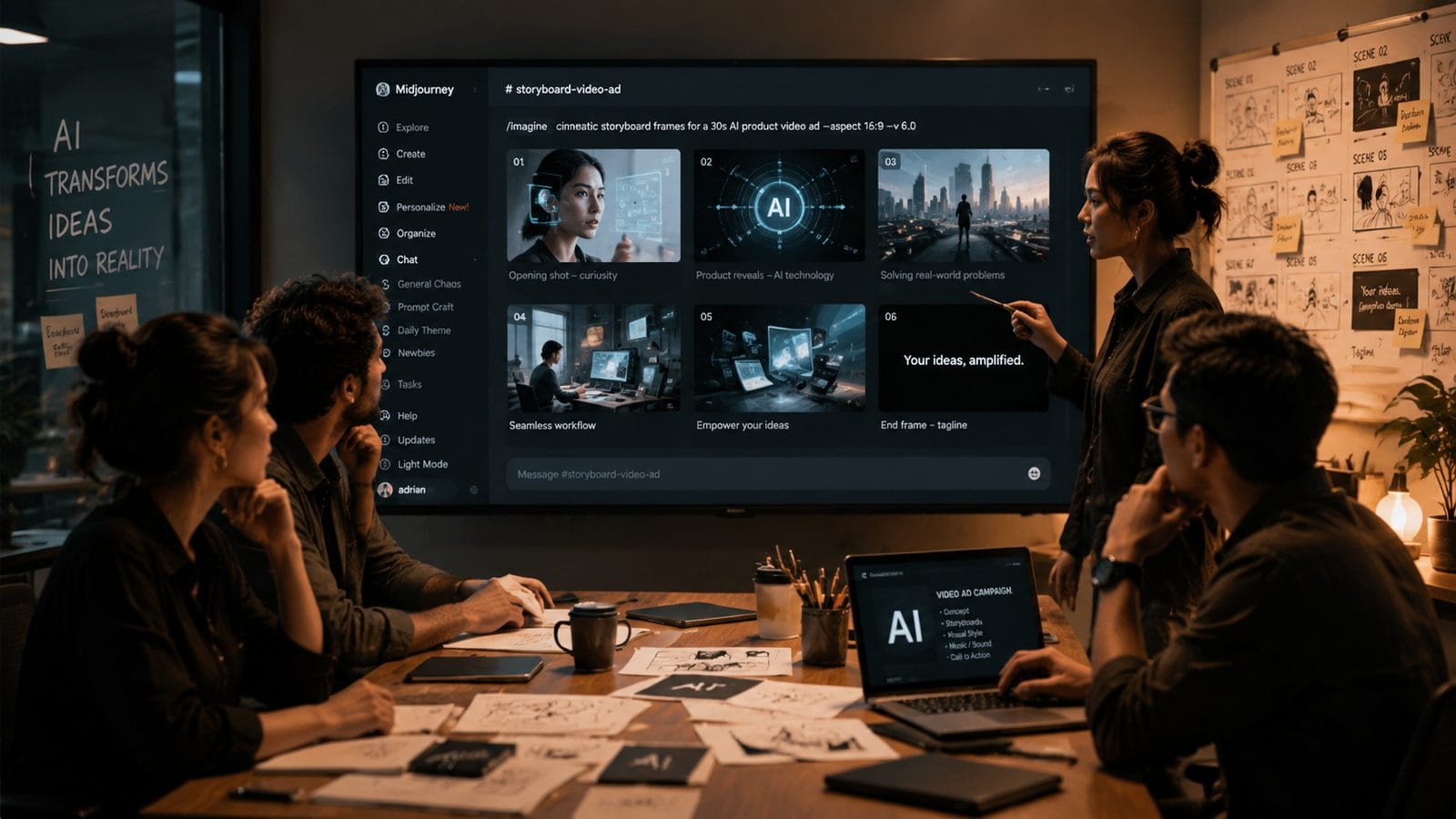 Illustration: ai video + midjourney workflow for ads