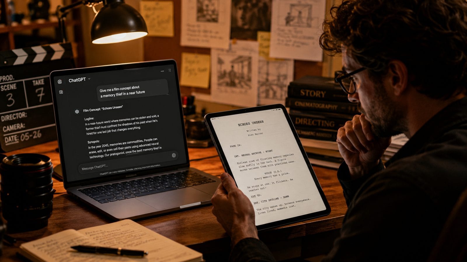 Illustration: chatgpt + ai video script workflow