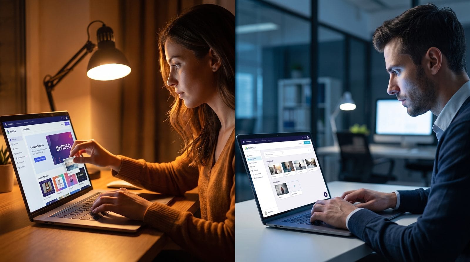 Illustration: invideo vs animoto for beginners