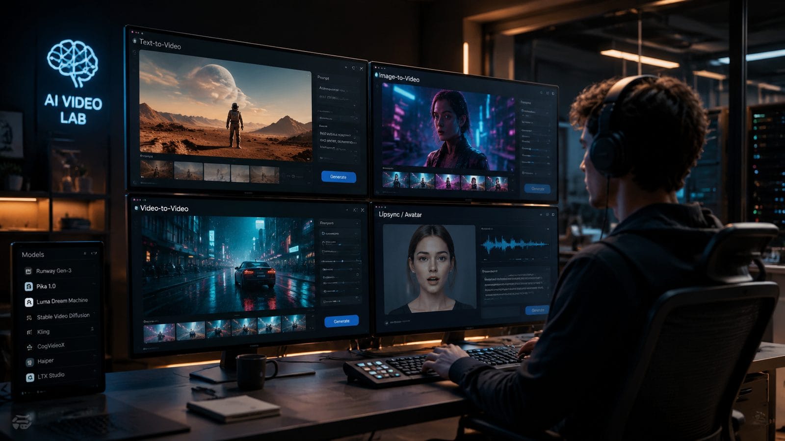 Illustration: vivideo ai multi model workflow