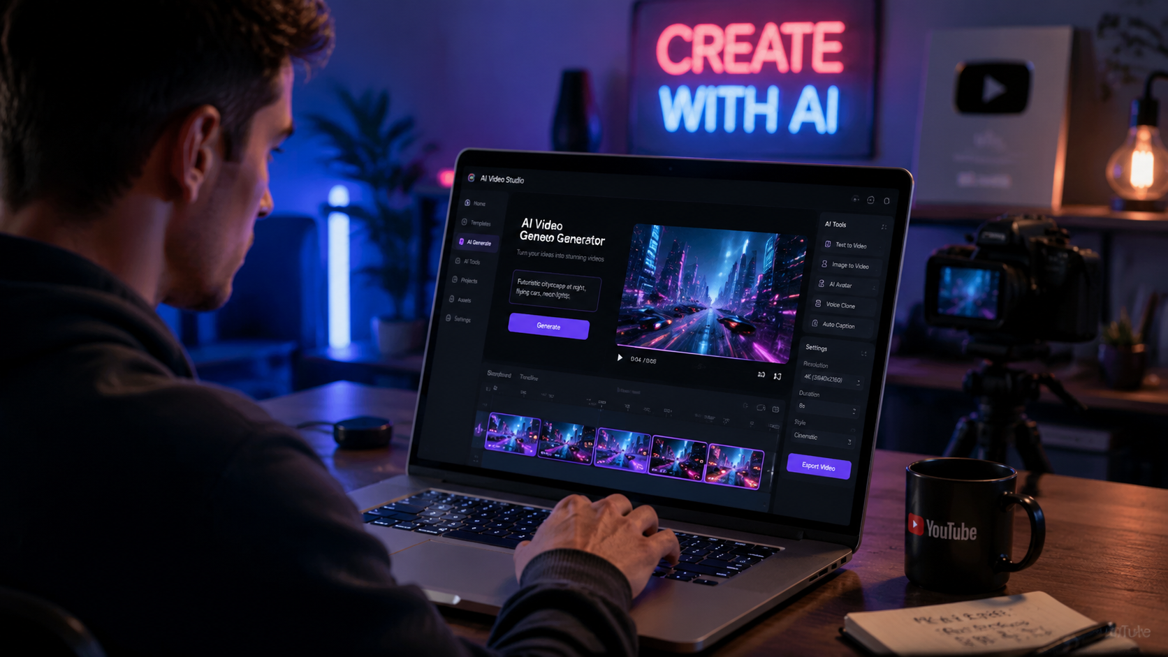 Illustration: best ai video tools for youtube creators