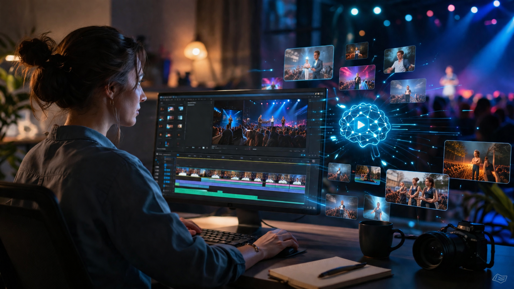 Illustration: ai video editing for event recaps