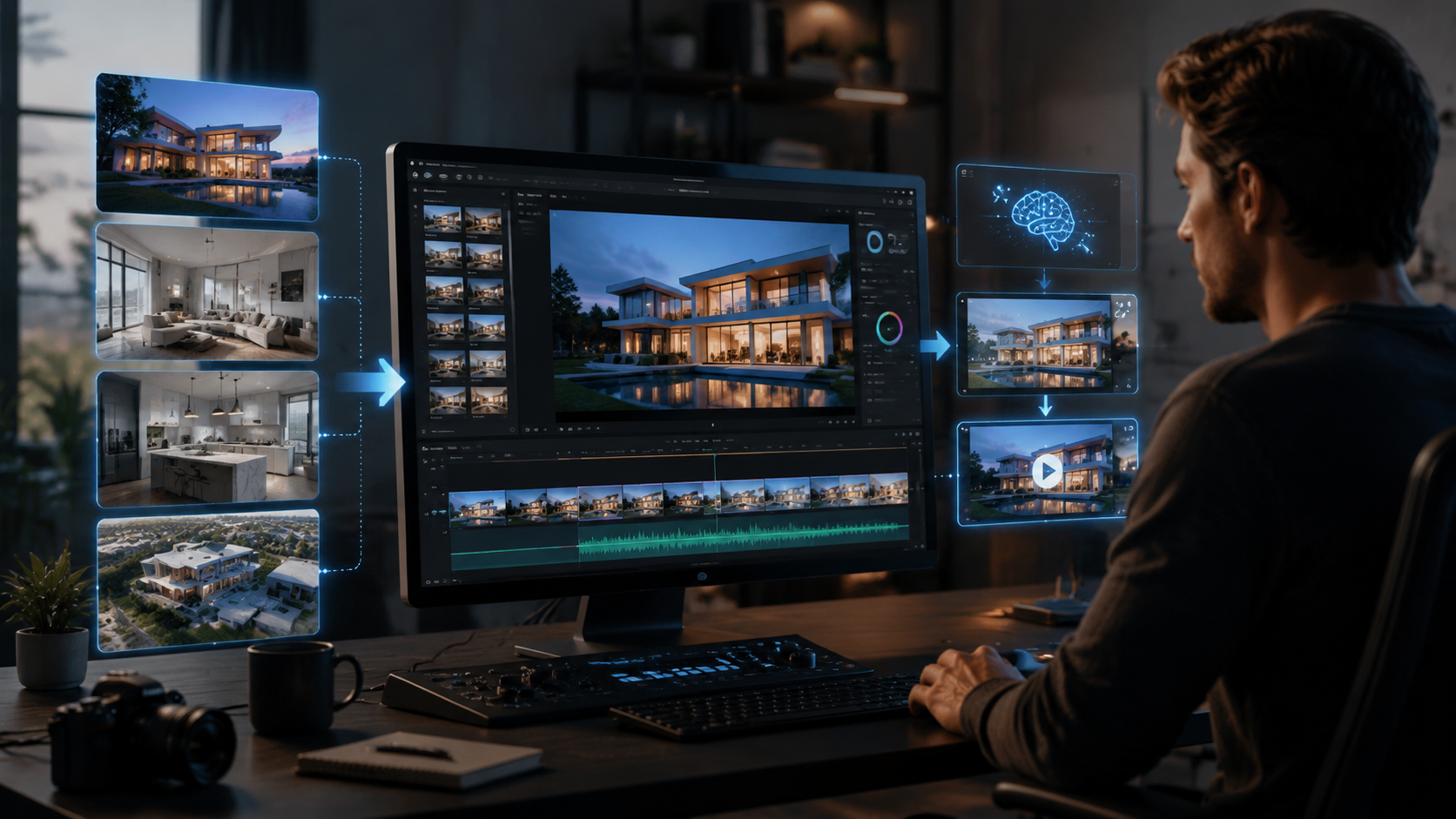 ai video editing for real estate videos workflow