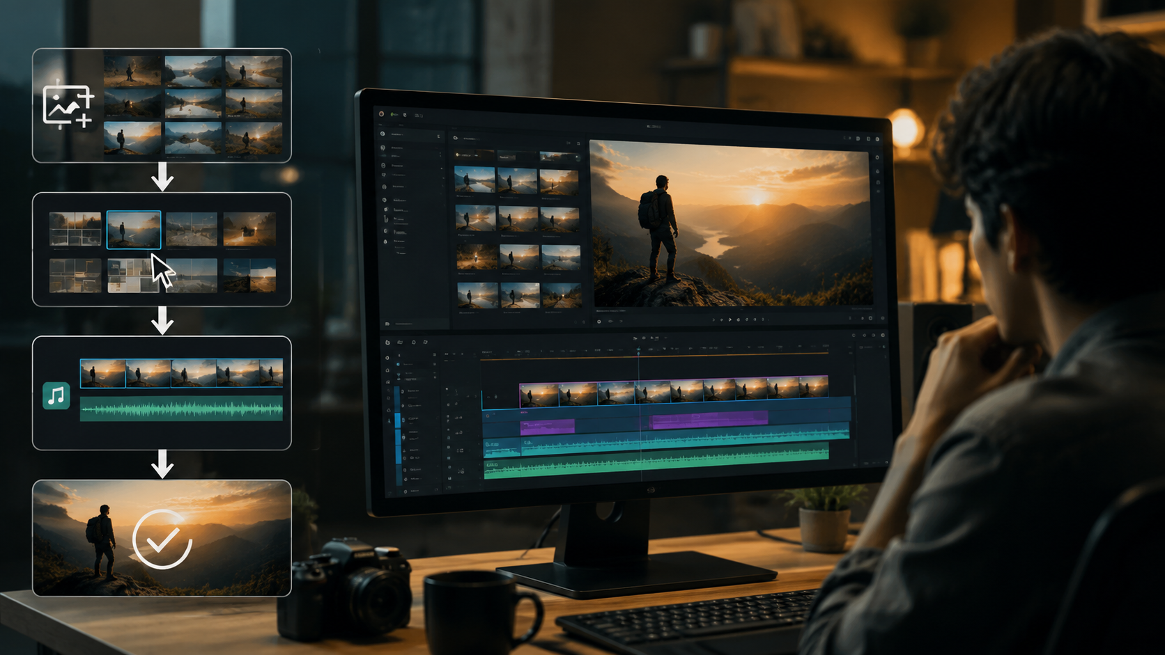 ai video editing software with templates workflow