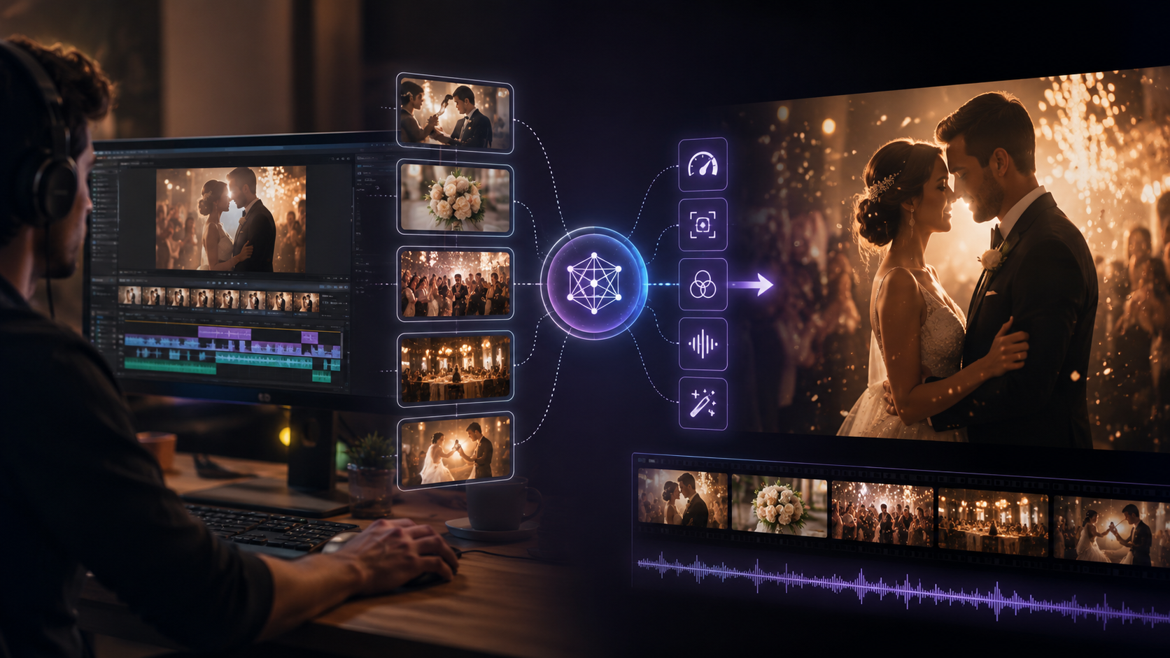 ai video editing for wedding films 2026 workflow