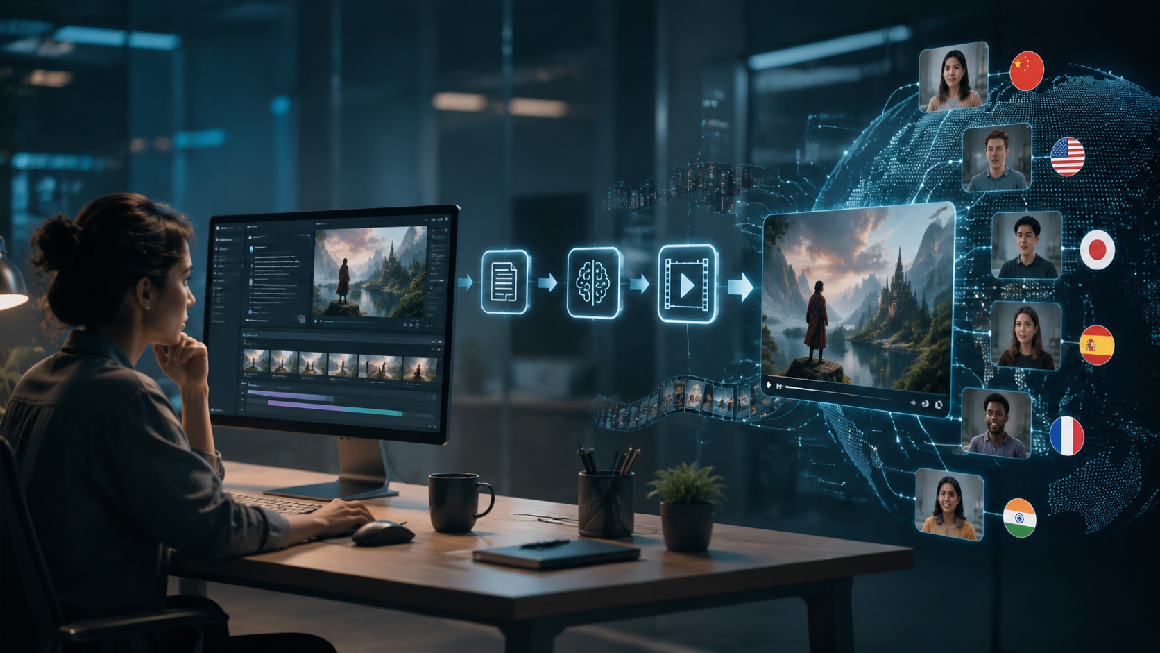 text to video ai with multi-language support workflow