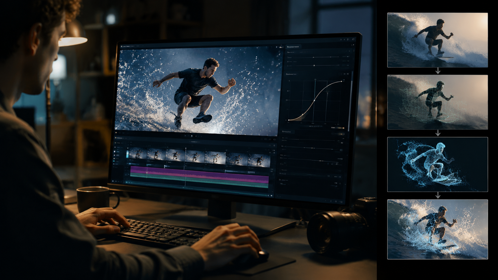 ai video editing for slow-motion effects workflow