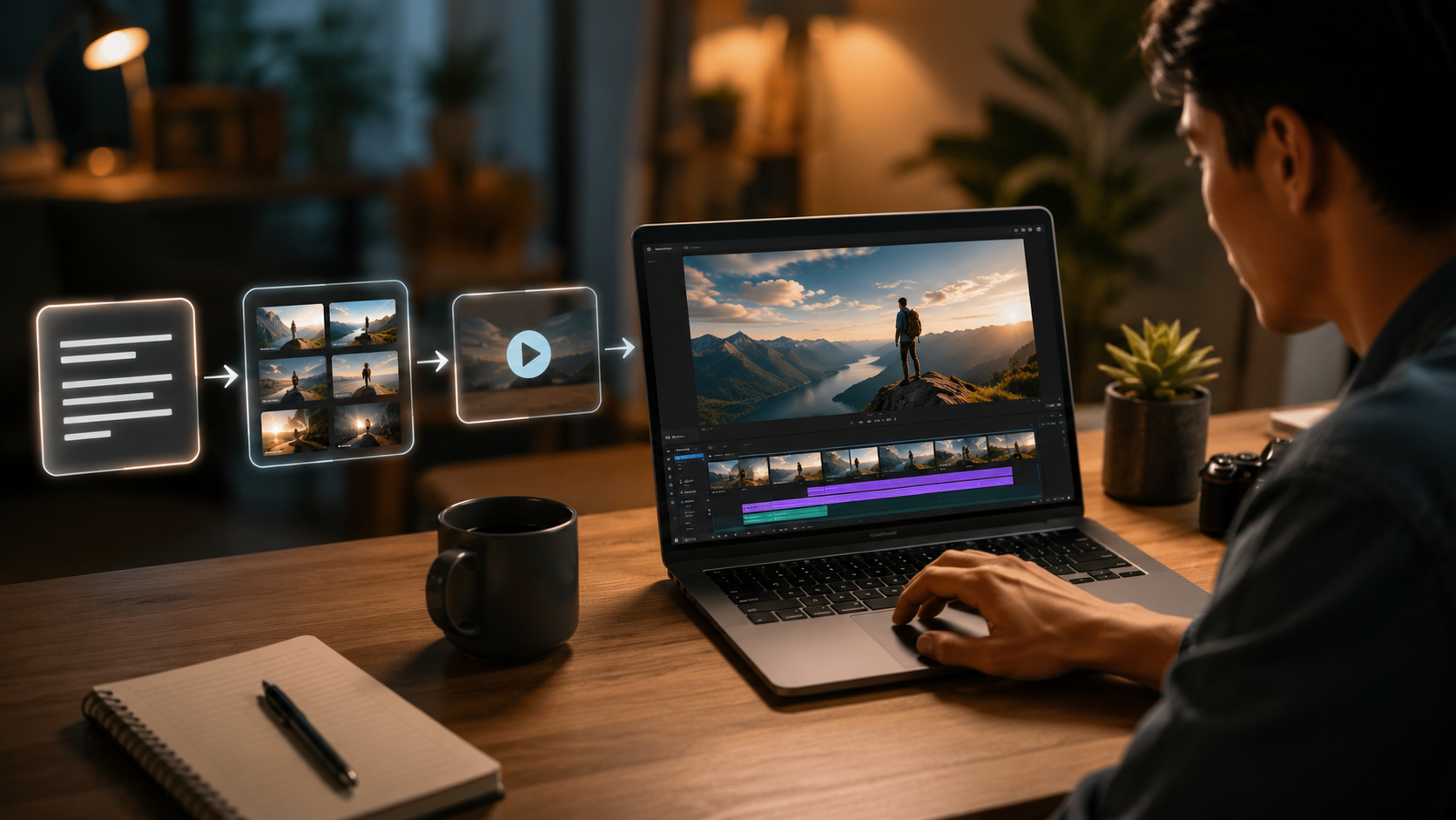 free text to video ai with templates workflow