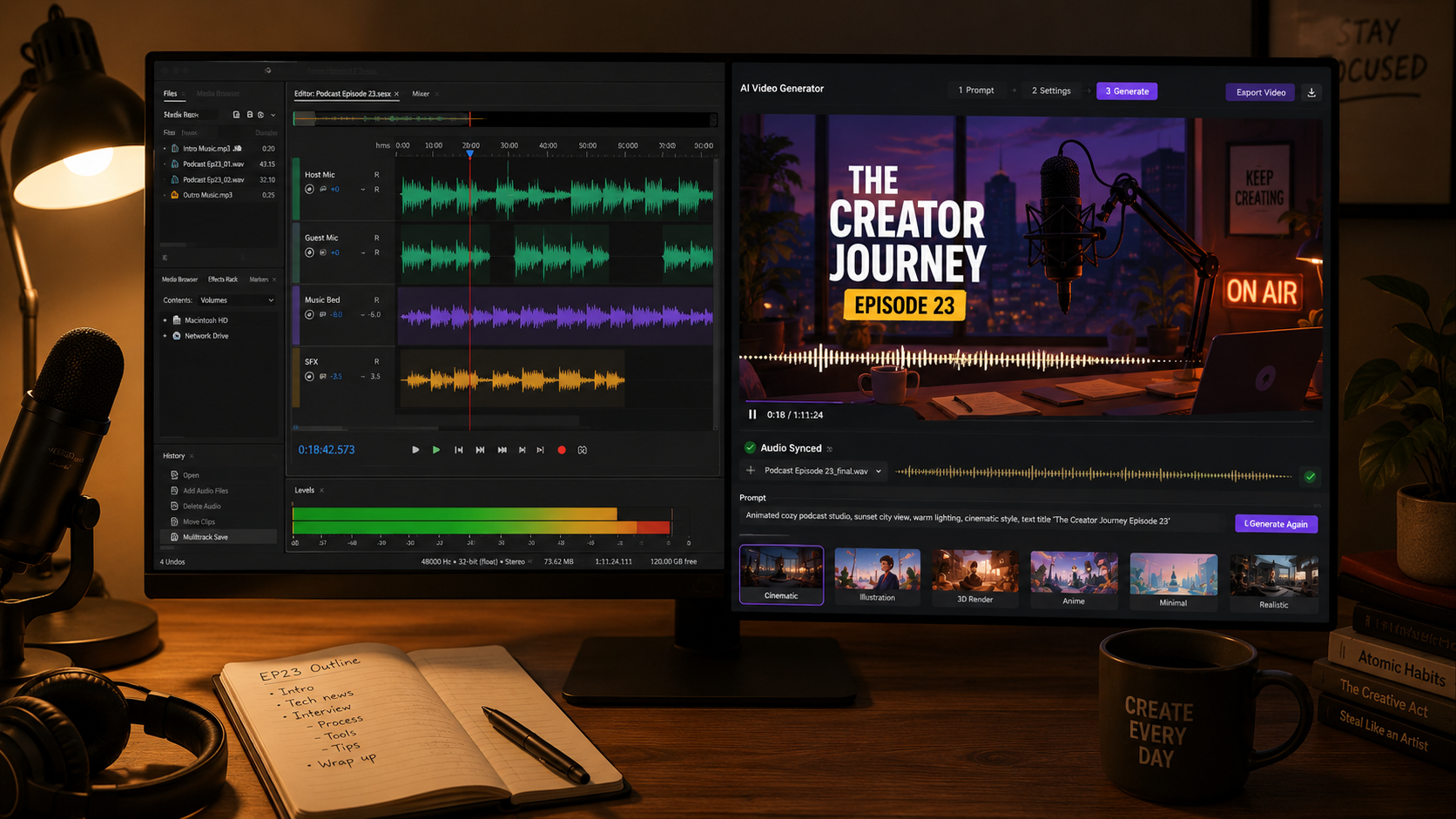 text to video ai for podcast clips workflow
