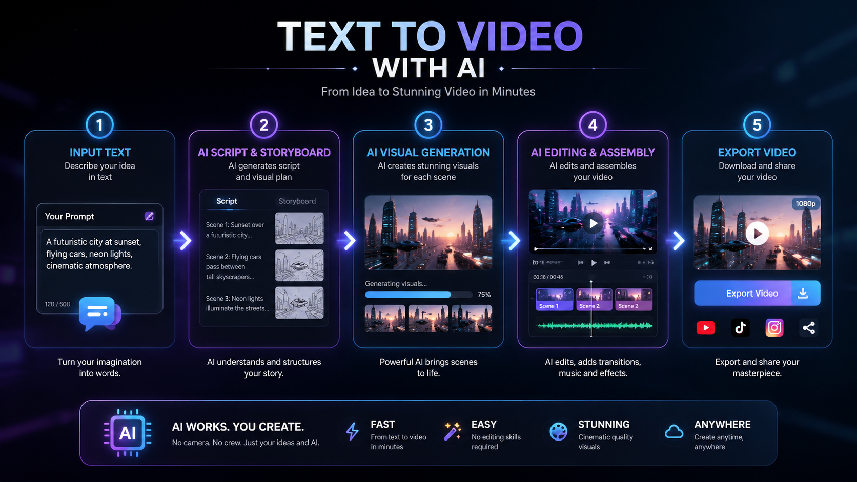 text to video ai for linkedin videos workflow