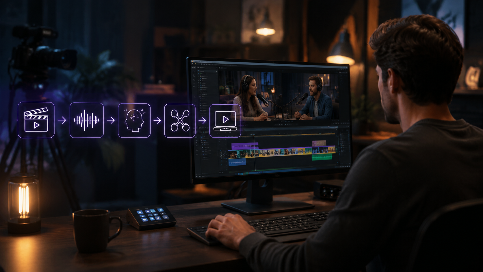 ai video editing tools for video podcasts workflow