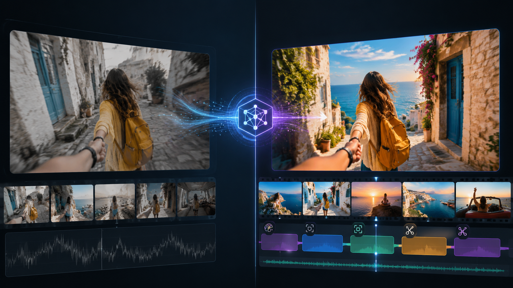 ai video editing for travel vloggers workflow