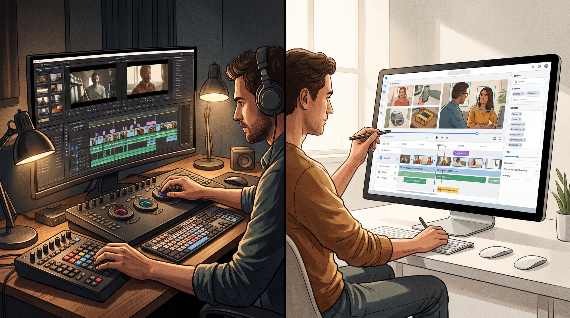 ai video editing vs manual editing pros cons workflow