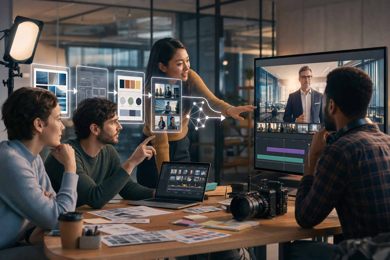 ai video generator for corporate videos workflow