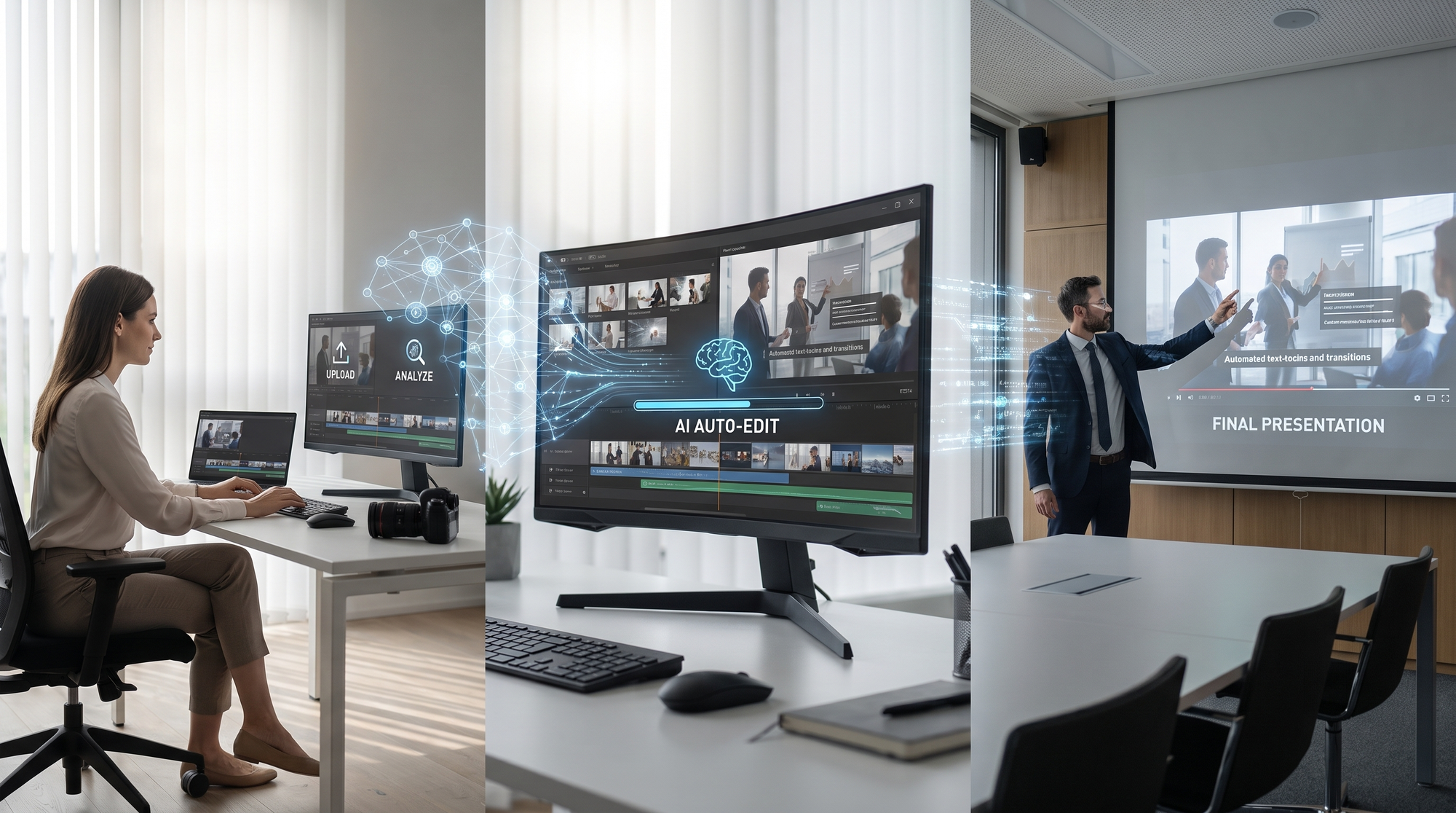 ai video editing for corporate presentations workflow