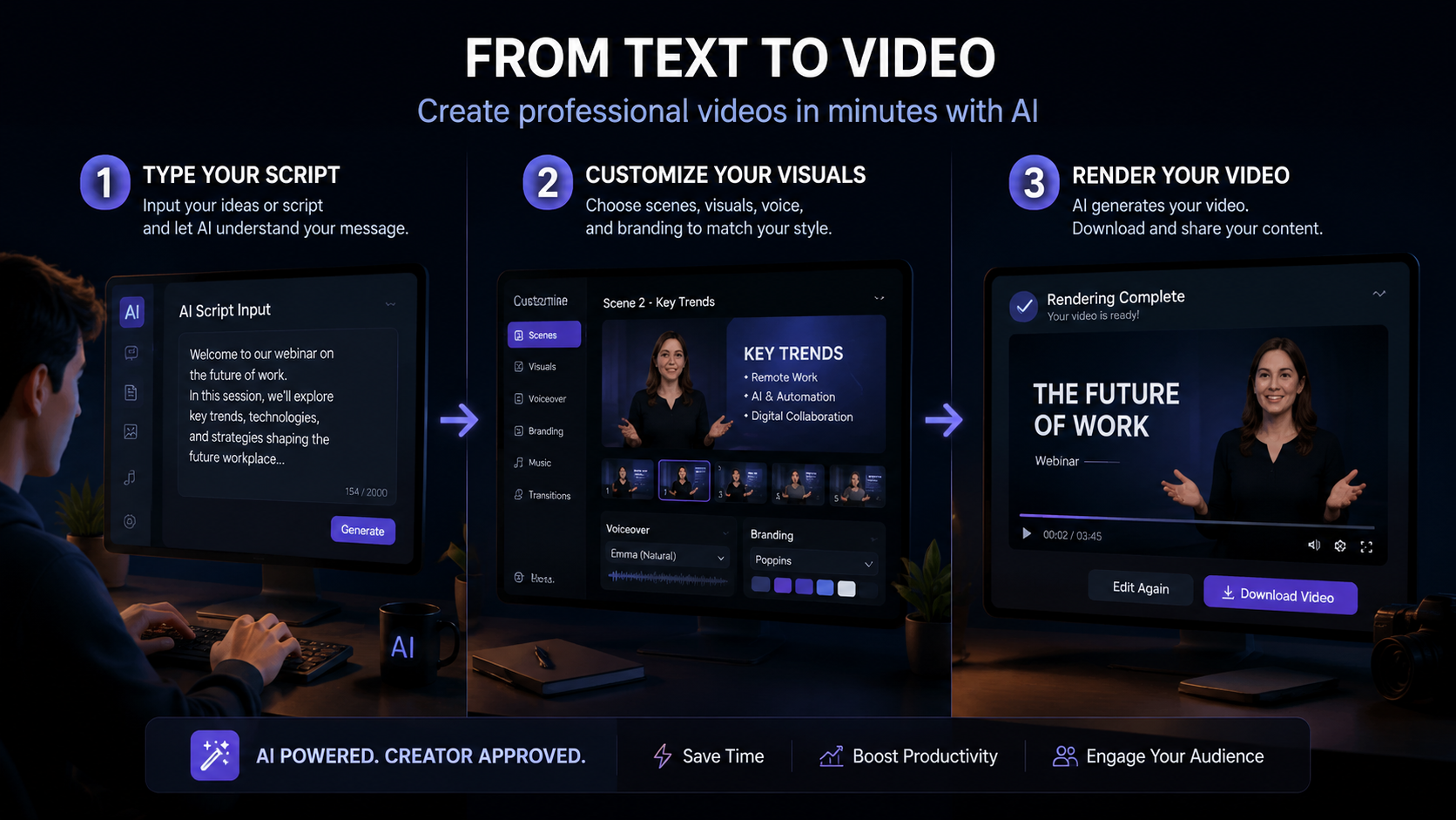 text to video ai for webinar clips workflow