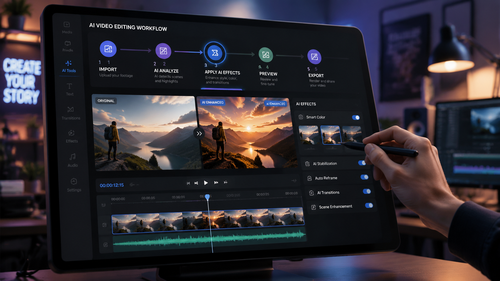 best ai video editing tool for windows workflow