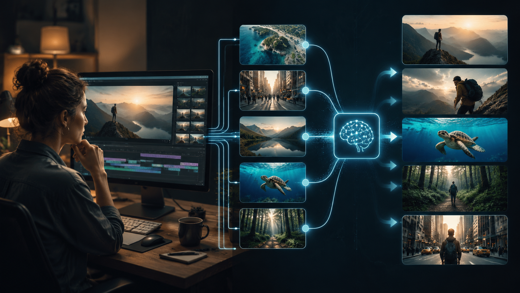 ai video generator with stock footage integration workflow