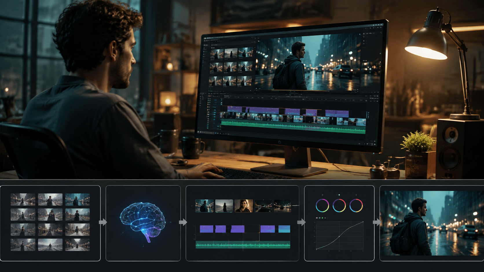 ai video editing for live action footage workflow