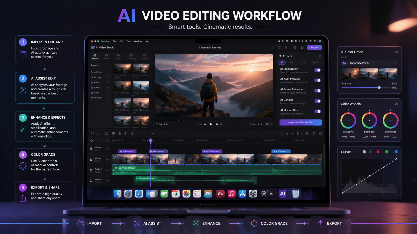 best ai for video editing on mac workflow
