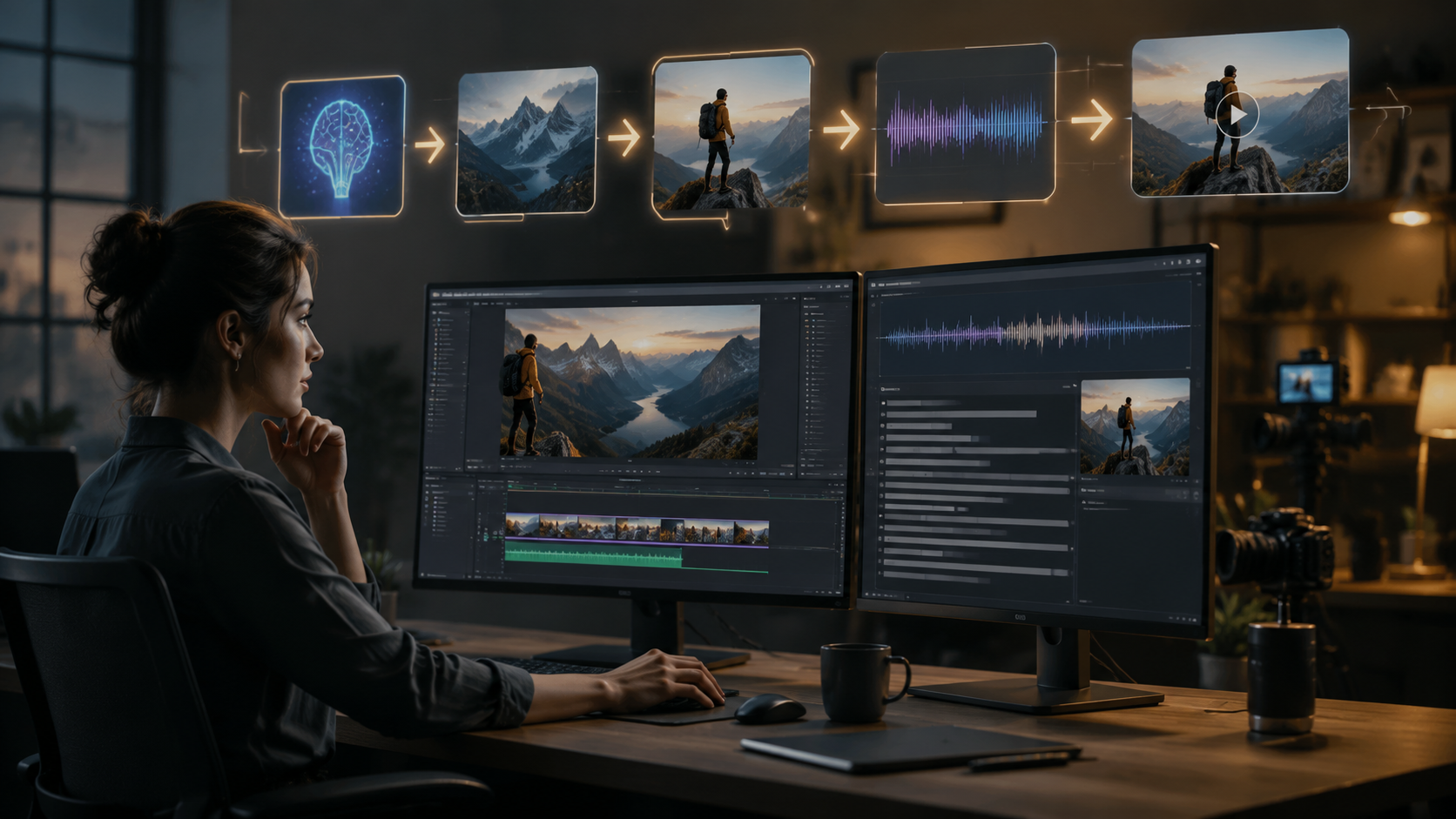 text to video ai with auto-transcription workflow