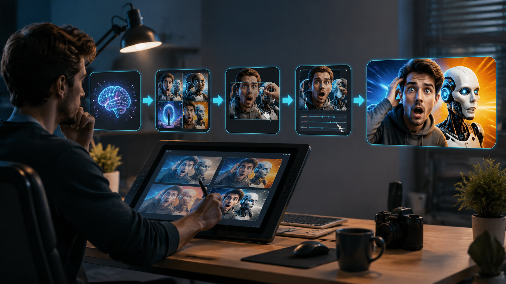 how to use ai for video thumbnail creation workflow