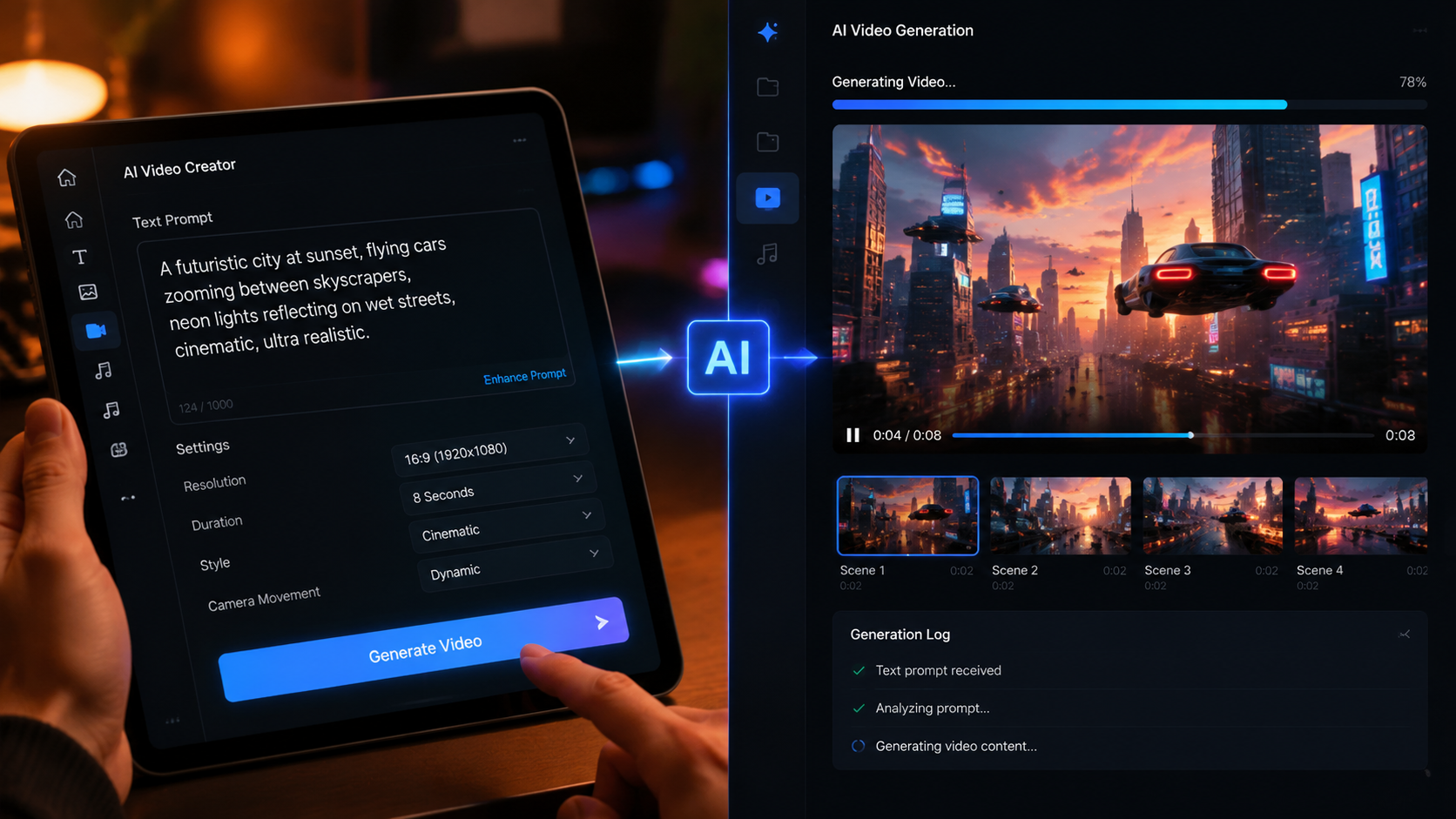 turn text into video ai workflow
