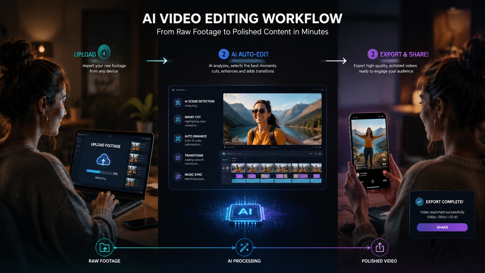 best ai video editing for influencers workflow