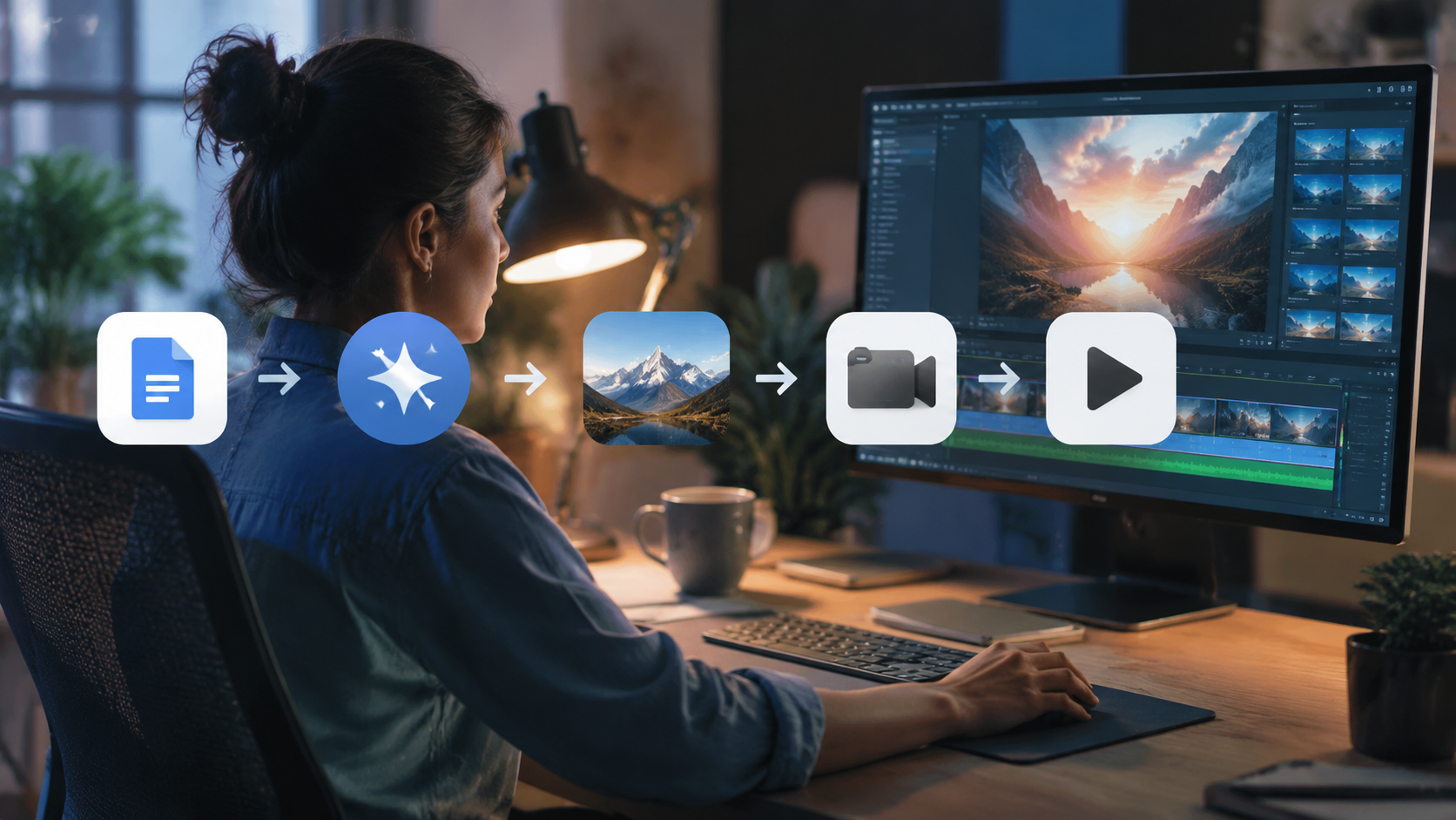 how to create ai videos from google docs workflow
