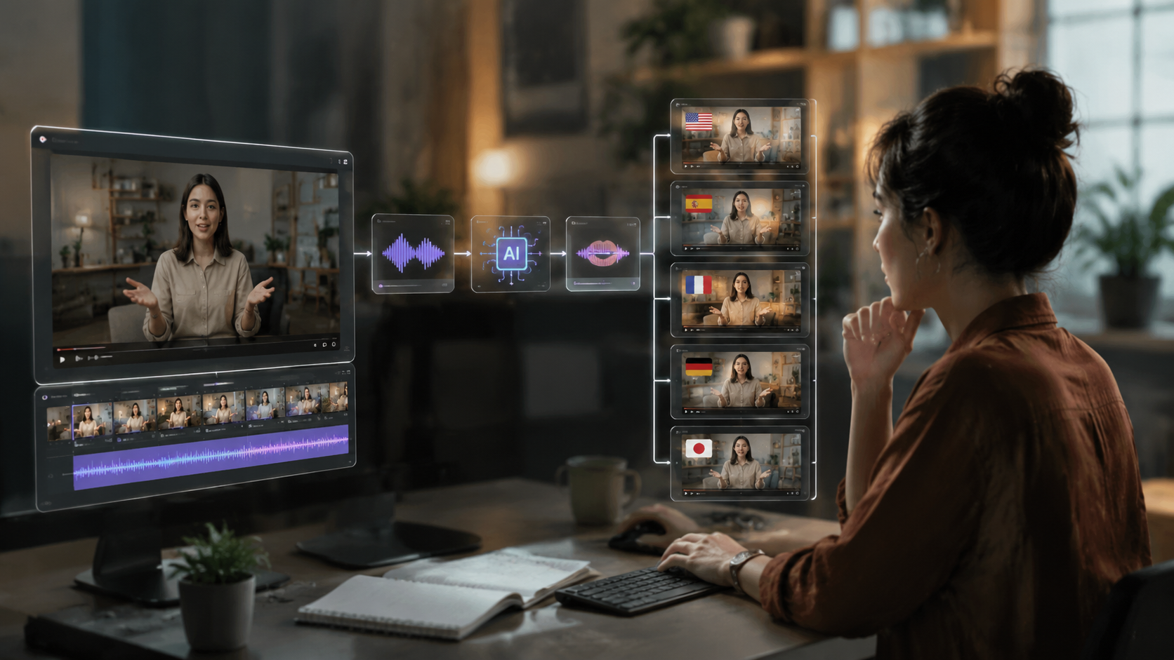 how to create multilingual videos with ai workflow