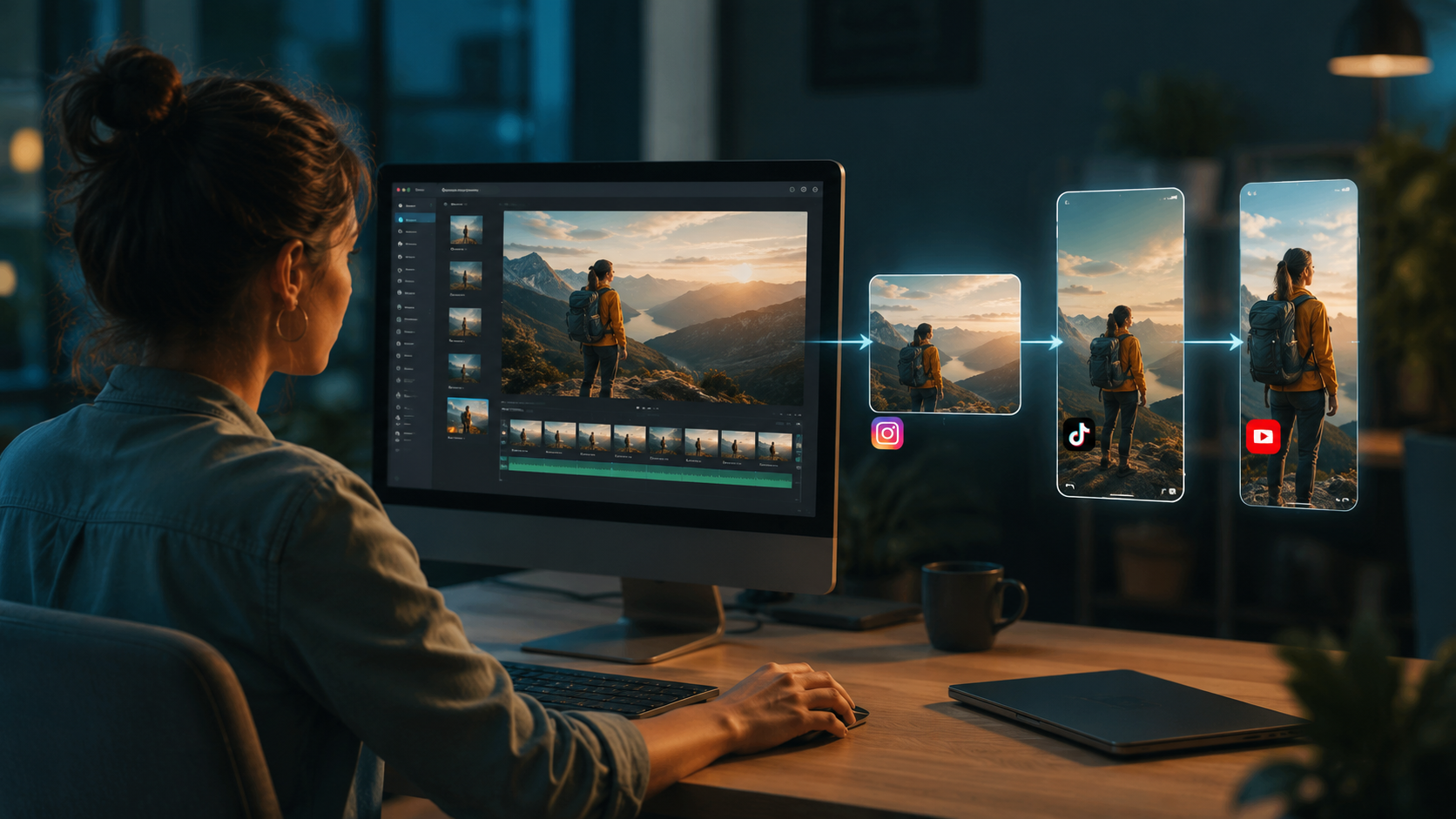 how to resize videos for social media with ai workflow