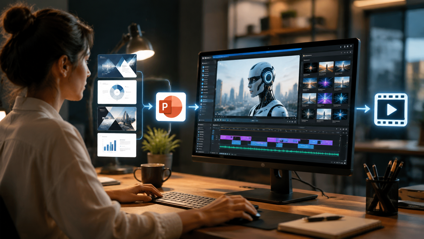 how to make ai videos from powerpoint slides workflow