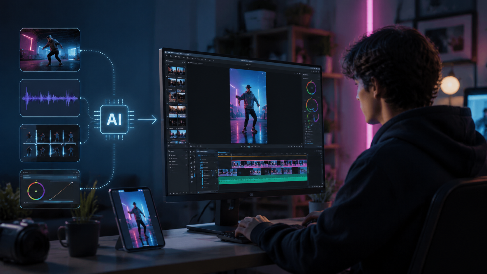 ai video editing for tiktok videos workflow