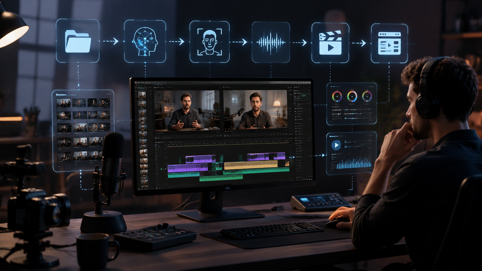 ai video tools for video podcasters workflow