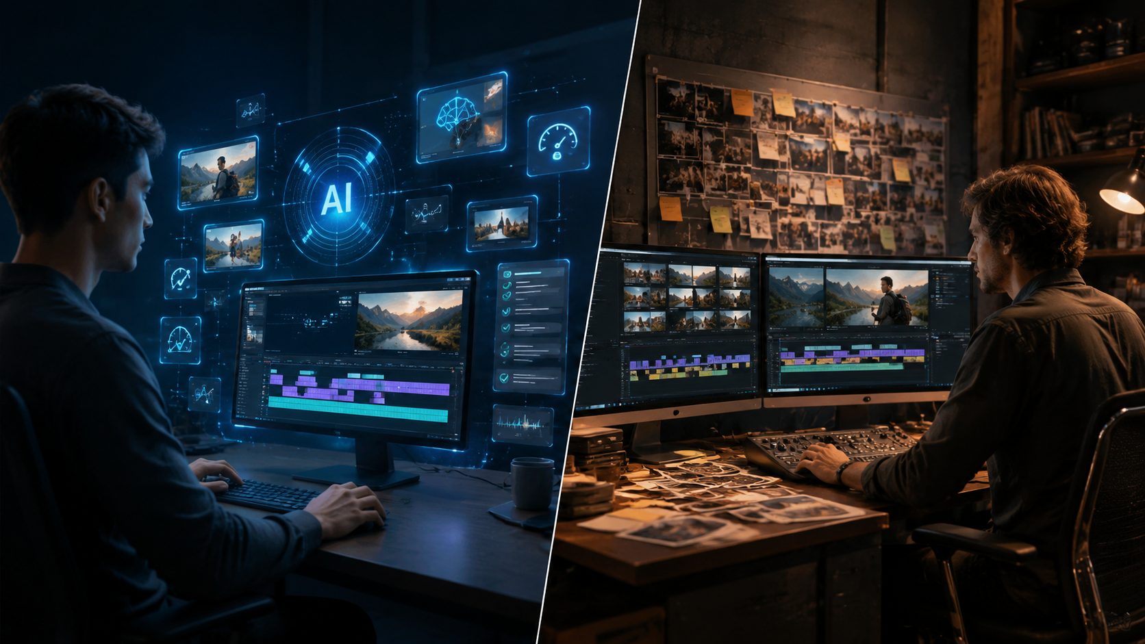 ai video editing vs manual editing cost workflow