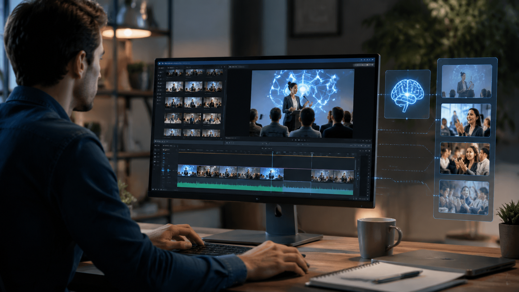ai video editing for webinar highlights workflow