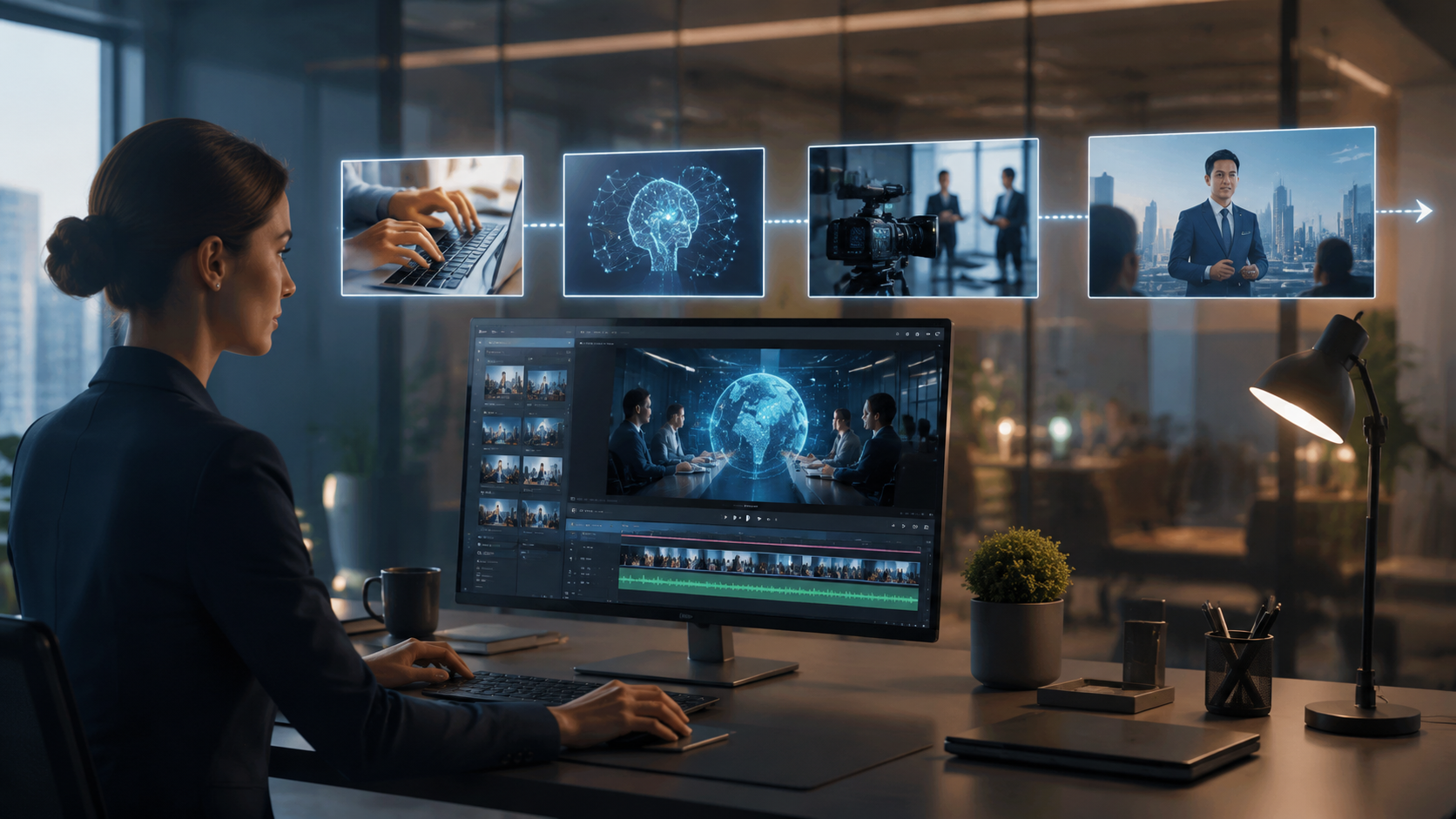 ai video generator for corporate presentations workflow