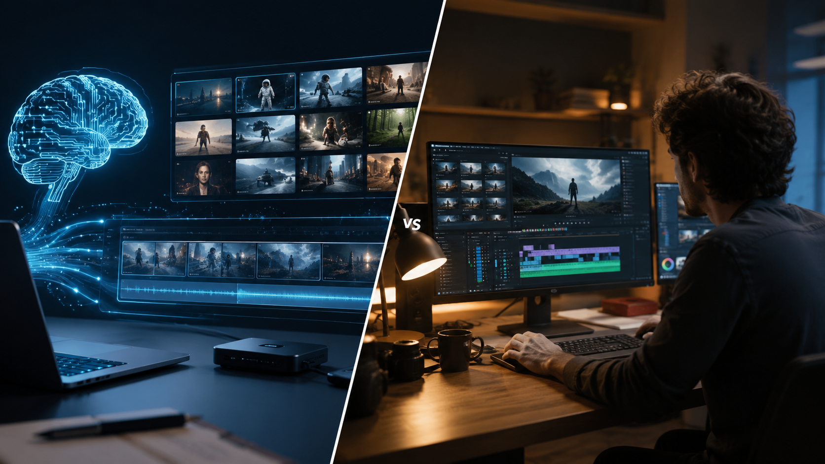 ai video generator vs human video editor workflow