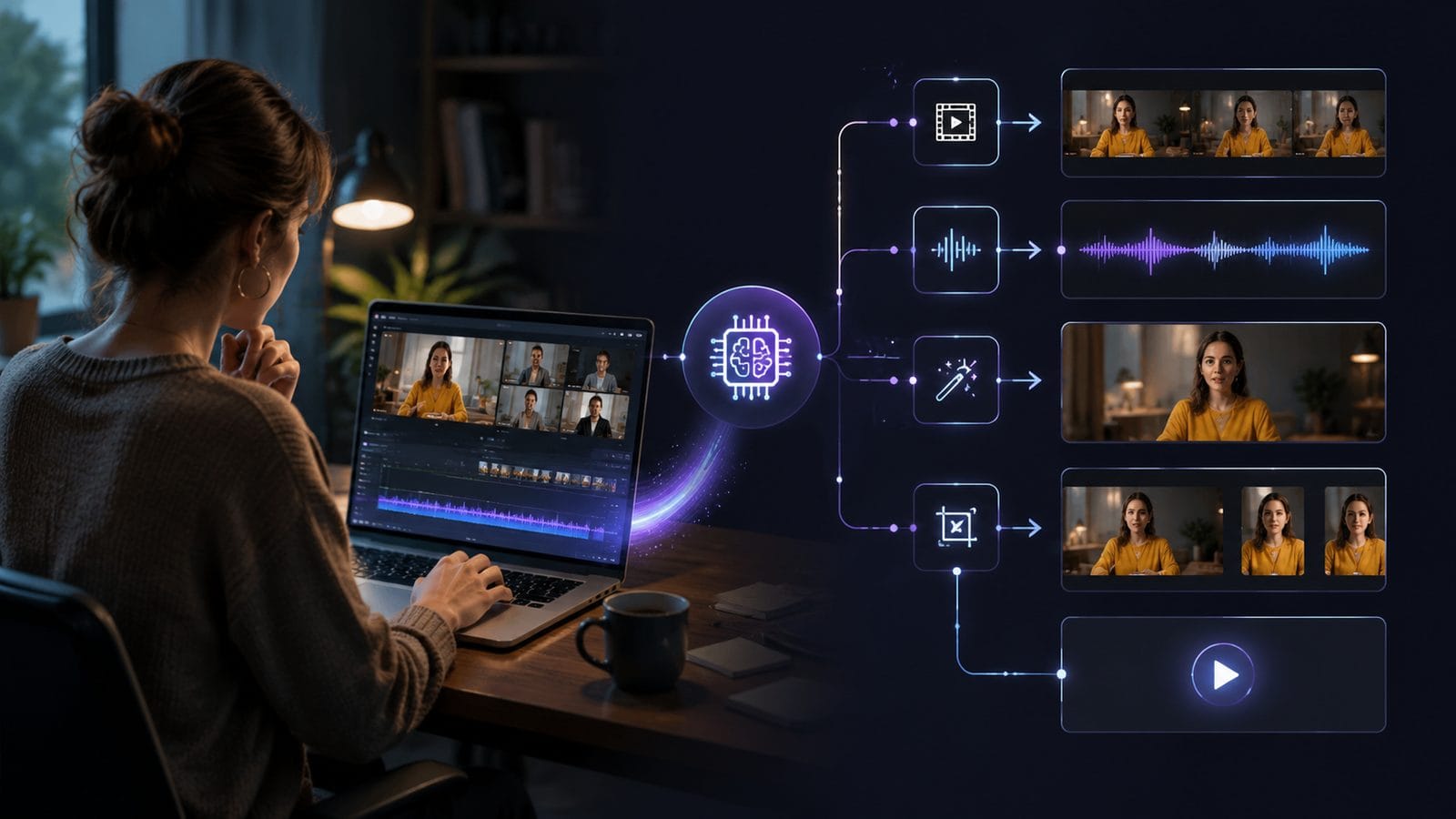 ai video editing for webinar recordings workflow
