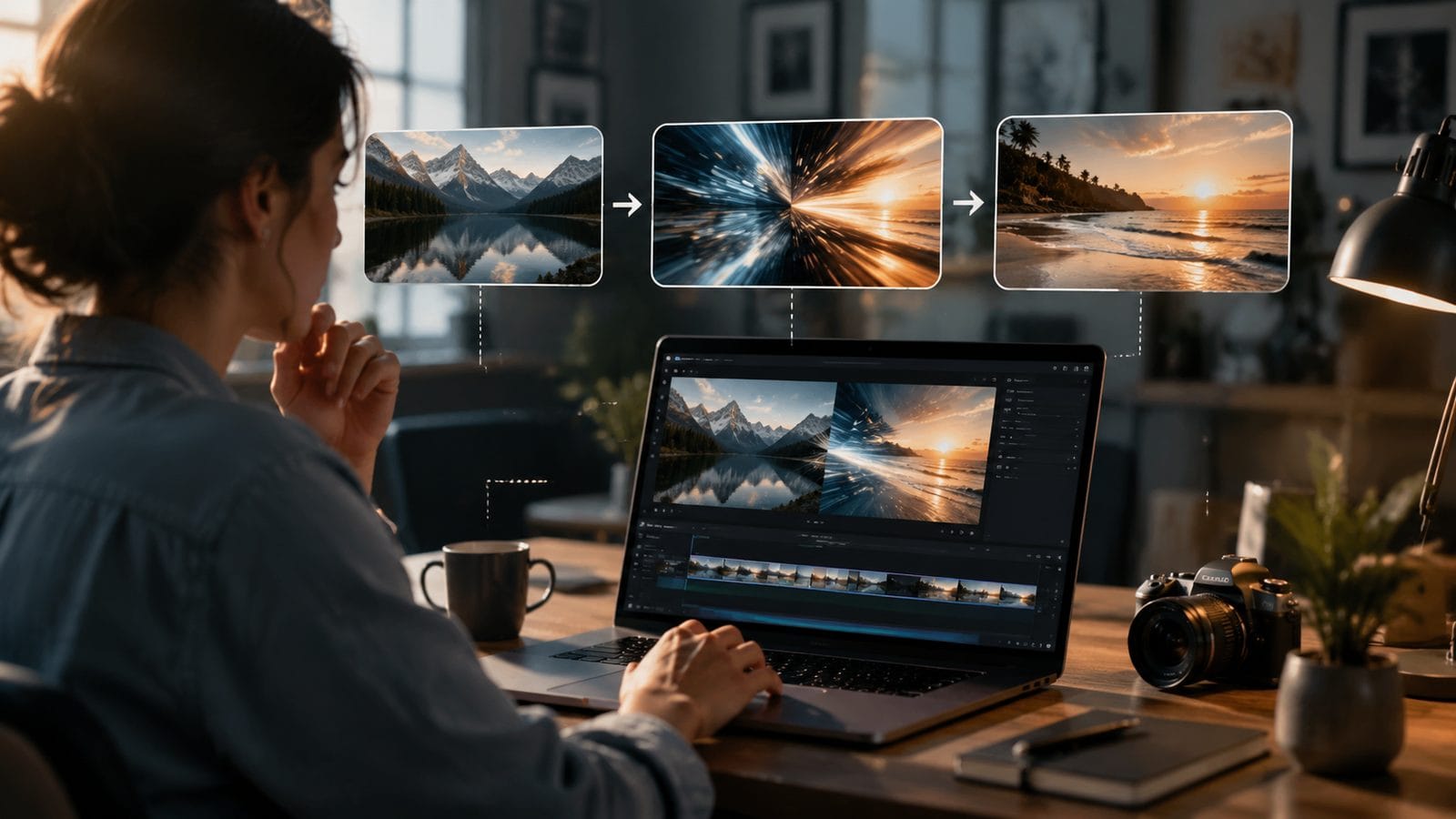 how to add transitions with ai video tool workflow