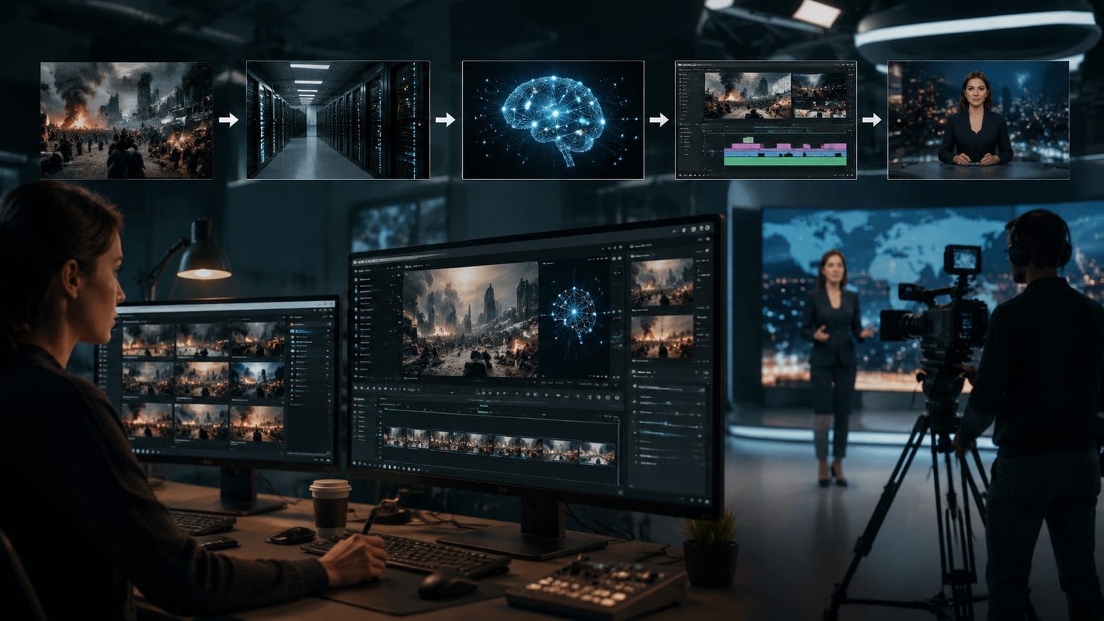 ai video generator for news channels workflow