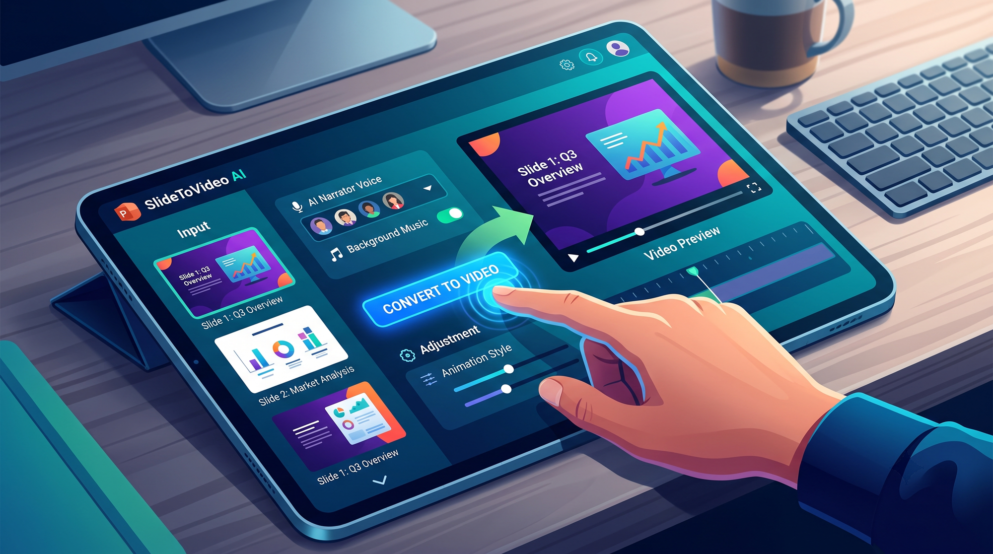 how to convert powerpoint to video with ai workflow