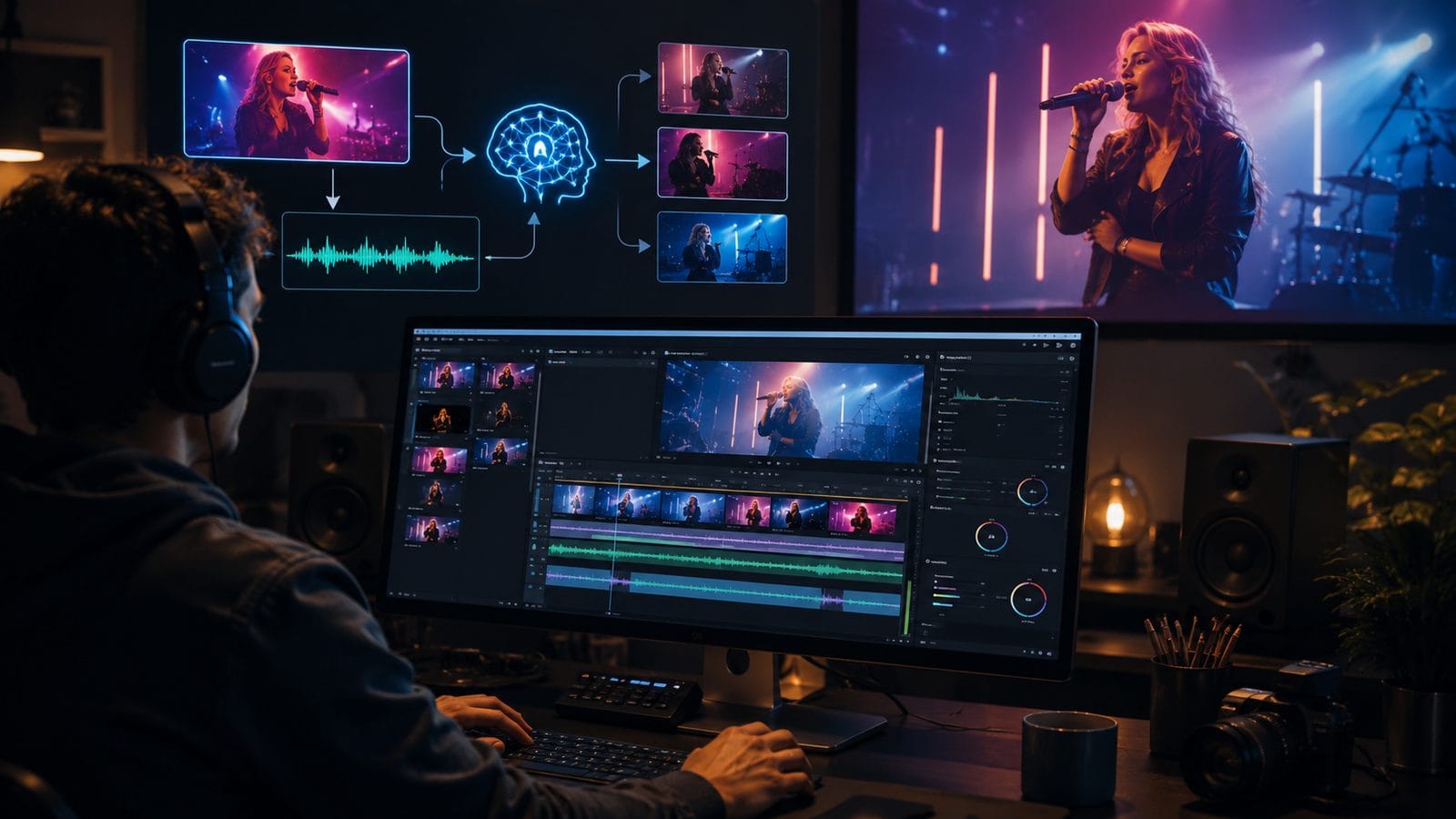 ai video editing for music videos workflow
