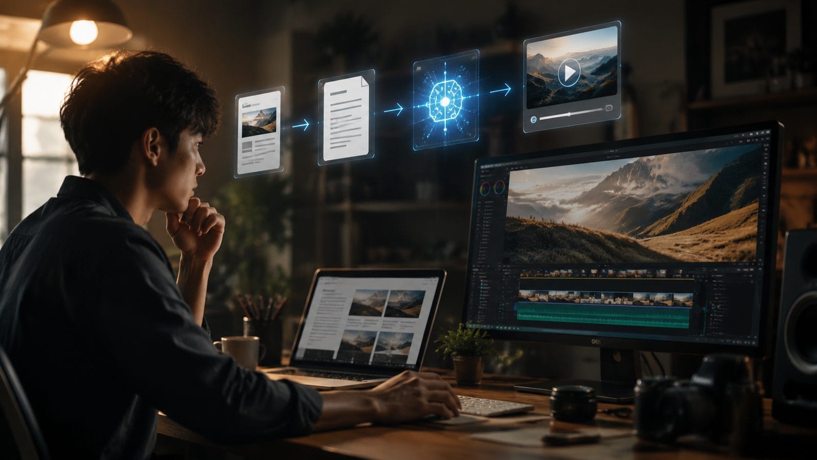 how to generate ai videos from blogs workflow
