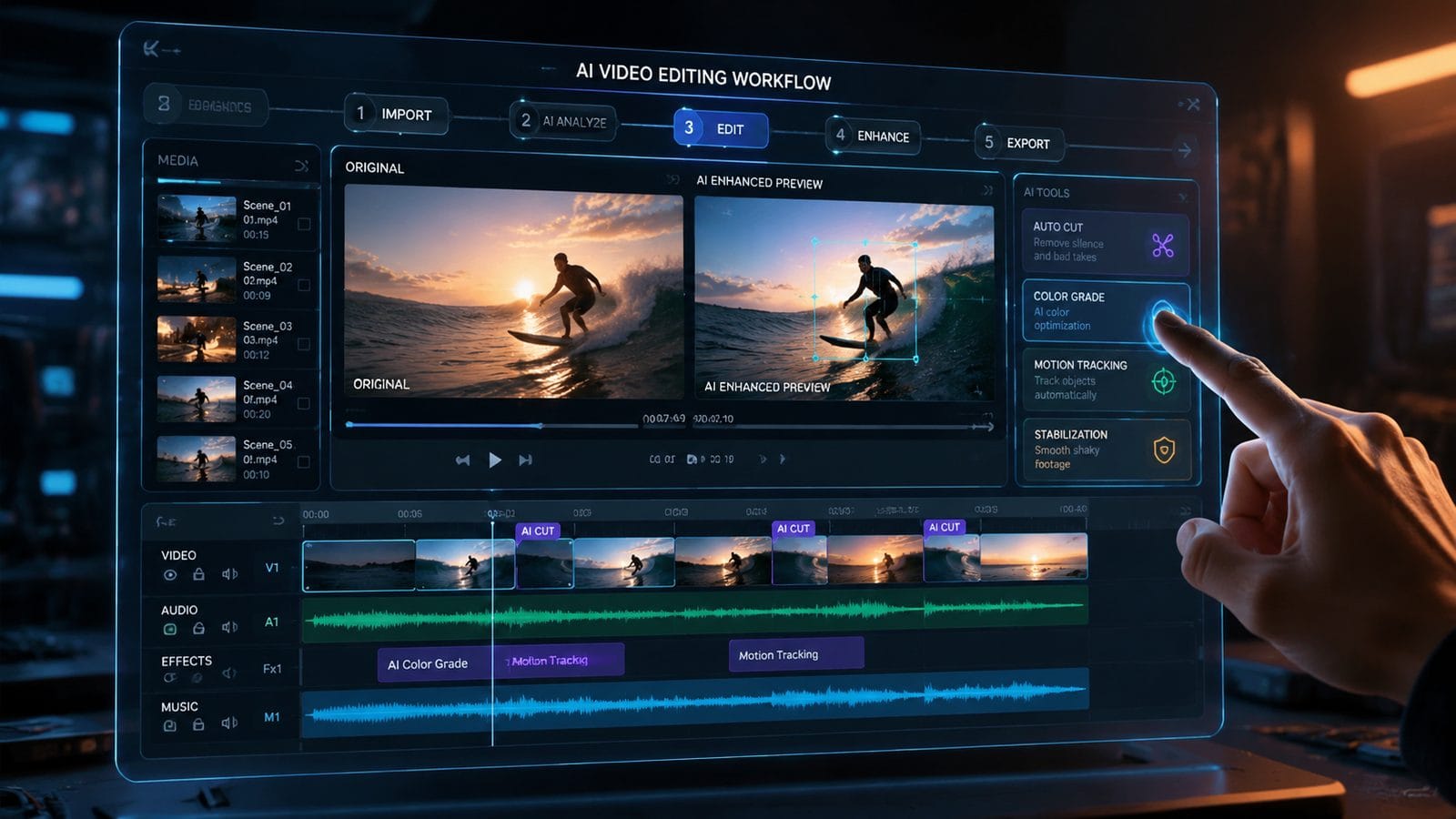 best ai video editing tools for pc workflow