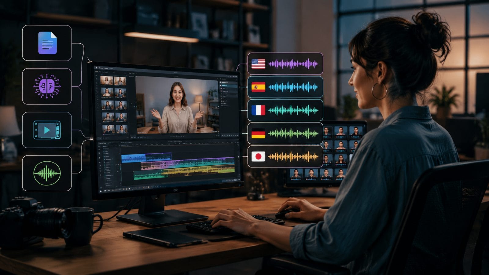 how to create ai videos in multiple languages workflow