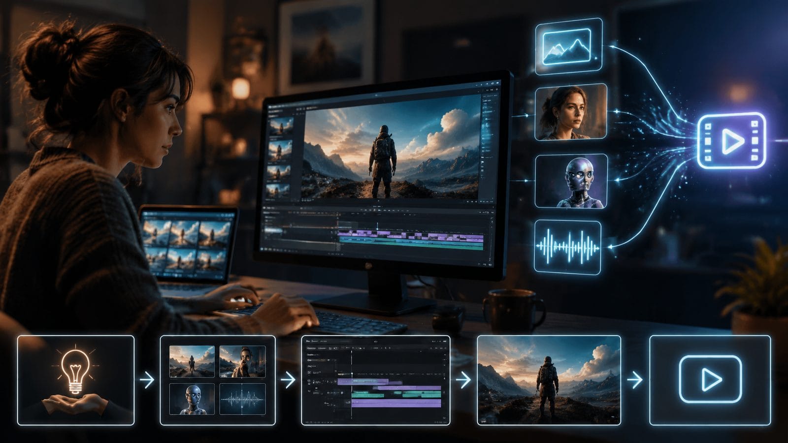 ai video maker for beginners workflow
