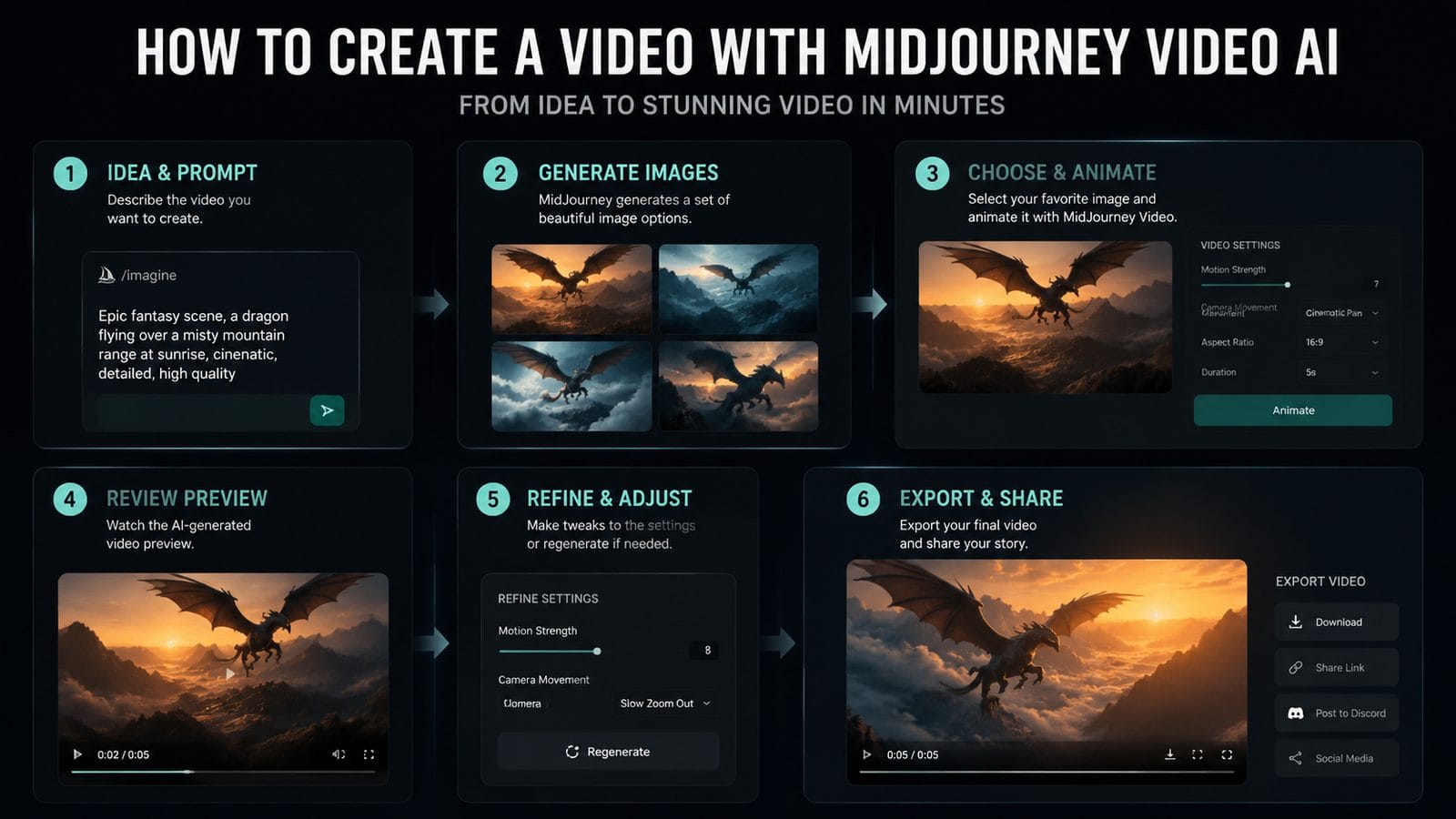 midjourney video ai free workflow