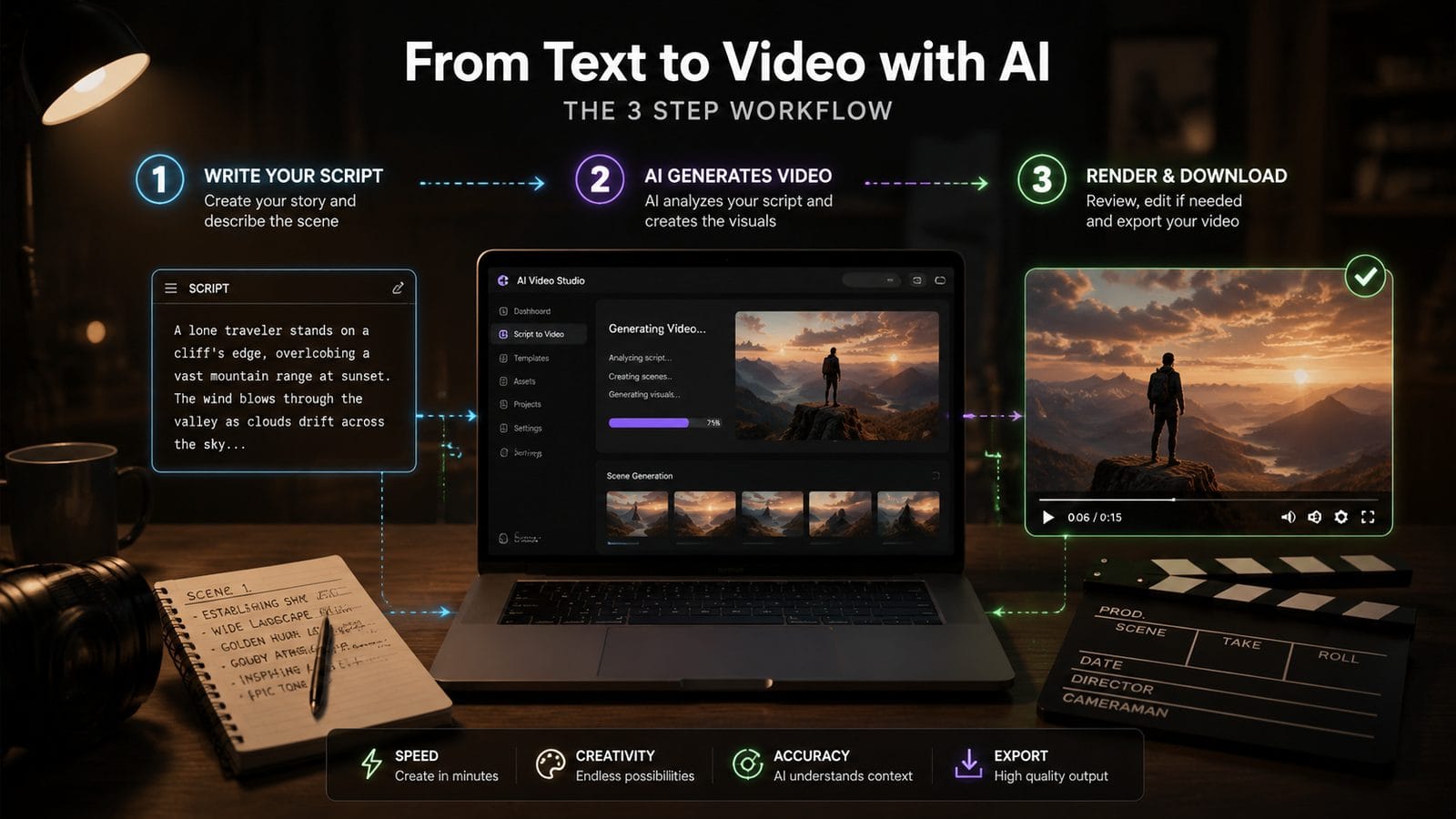 text to video ai with natural voices workflow