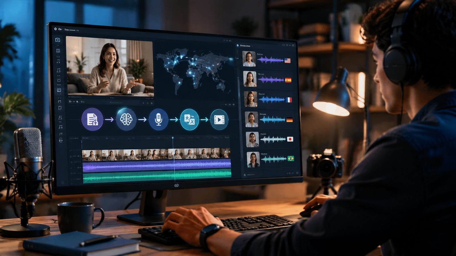 how to create multilingual ai videos workflow